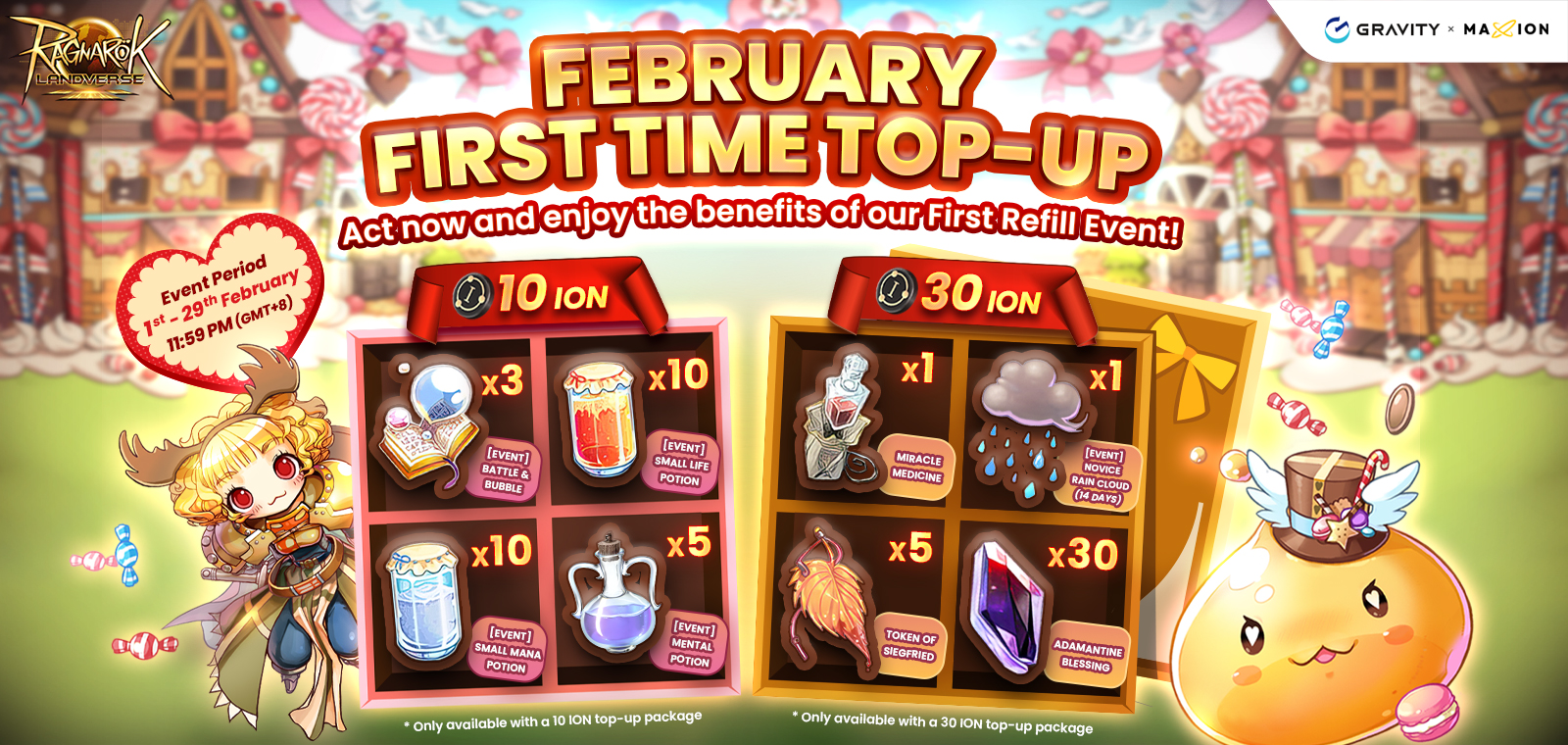 Ragnarok Landverse February First-Time Top-Up Bonuses!