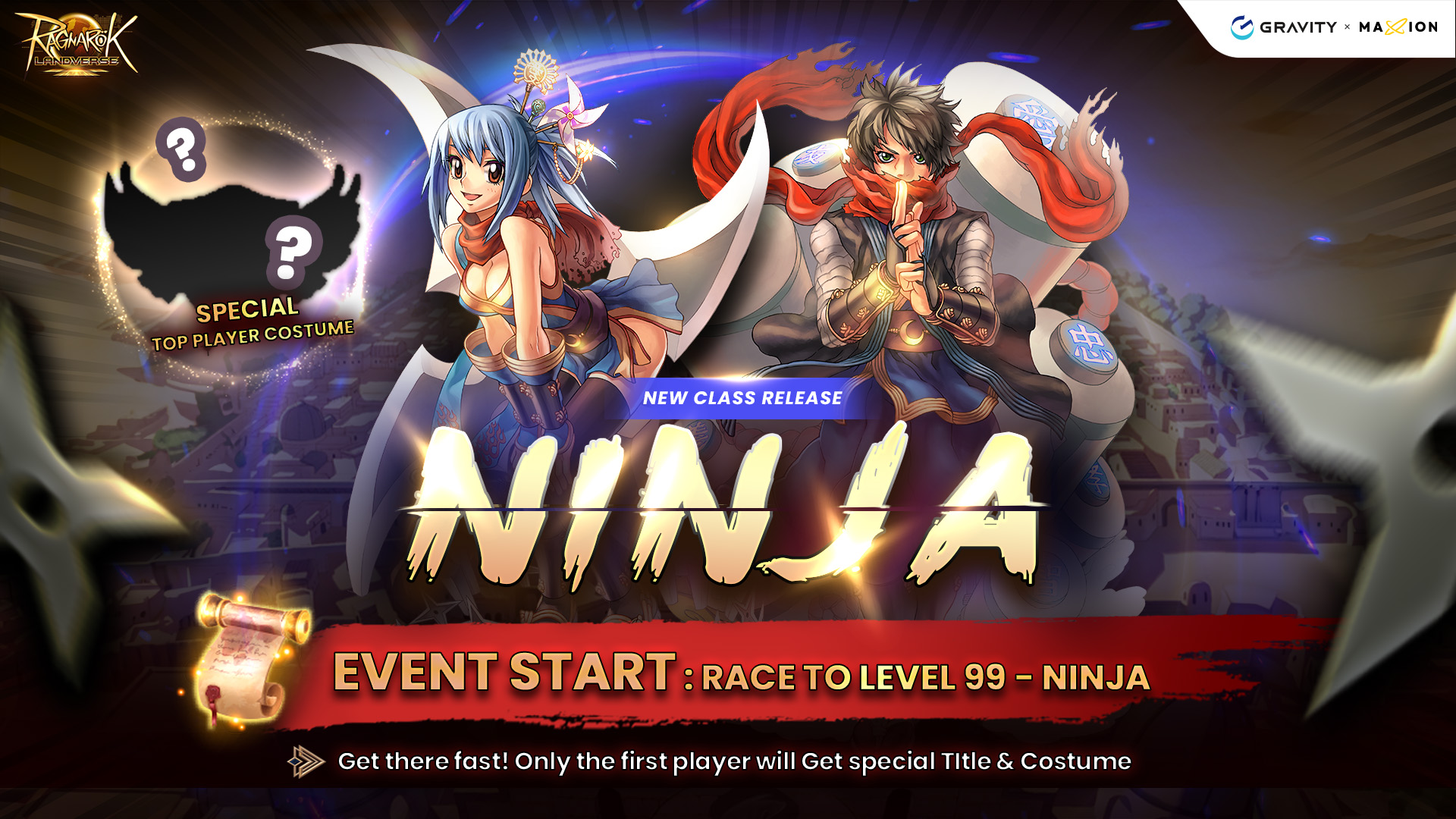 Ragnarok Landverse : New Class Release Ninja & Event Ninja Race to 99