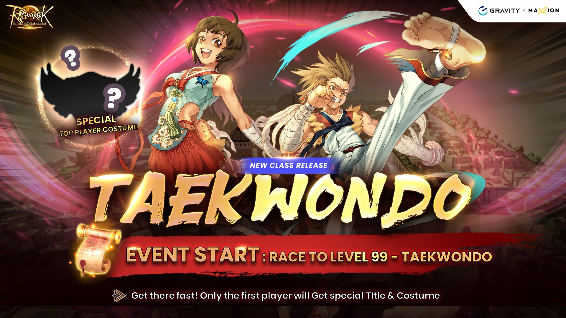 Ragnarok Landverse : New Class Release Taekwondo & Event Taekwondo Race to 99