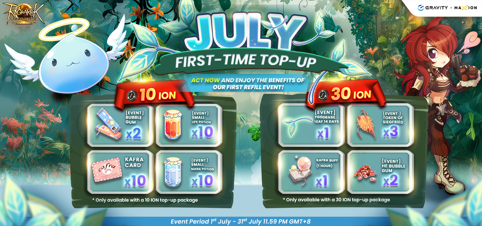 Ragnarok Landverse July First-Time Top-Up Event