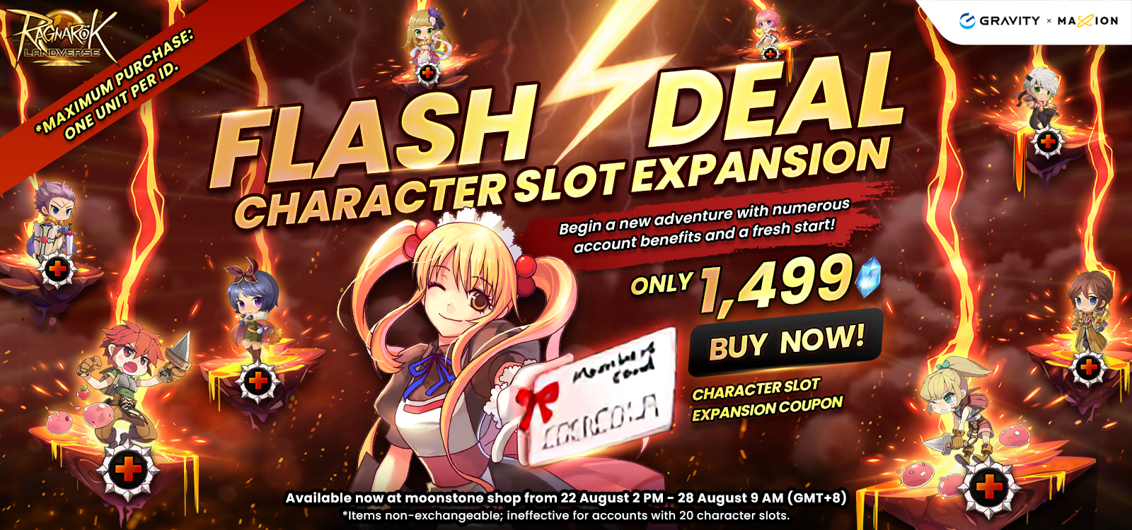 Ragnarok Online Landverse : Flash Deal Character Slot Expansion 22 August 2024