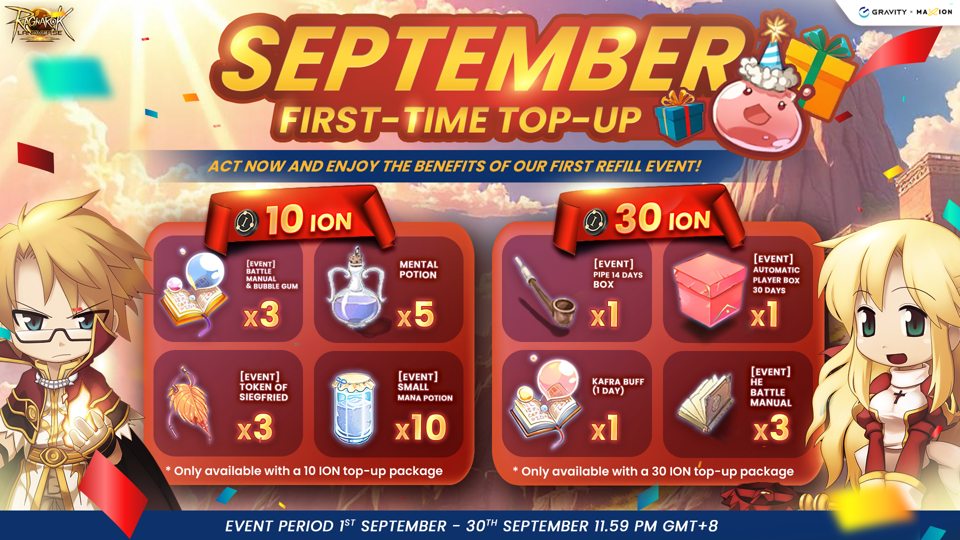 Ragnarok Online Landverse : September First-Time Top-Up Event