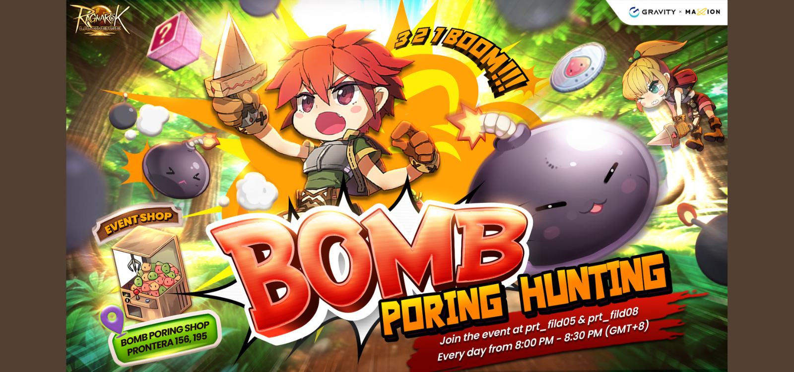 Ragnarok Online Landverse Event BOMB PORING HUNTING